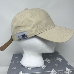 Gueiua Classic British Ivy Cap Beige Cotton Baseball Cap Faux Leather Adjustable
